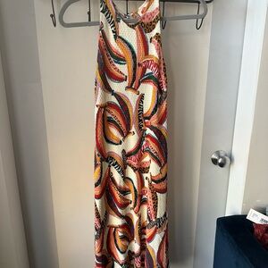 FARM Rio Tropical Banana Motif Maxi Dress